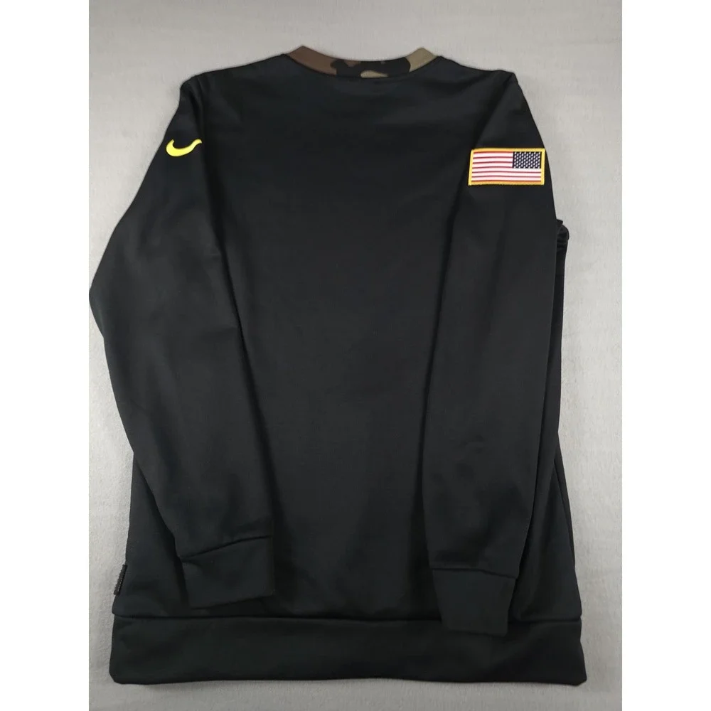 Oregon Ducks Men's Black Salute To Service Pullover Sweatshirt - Picture 6 of 9